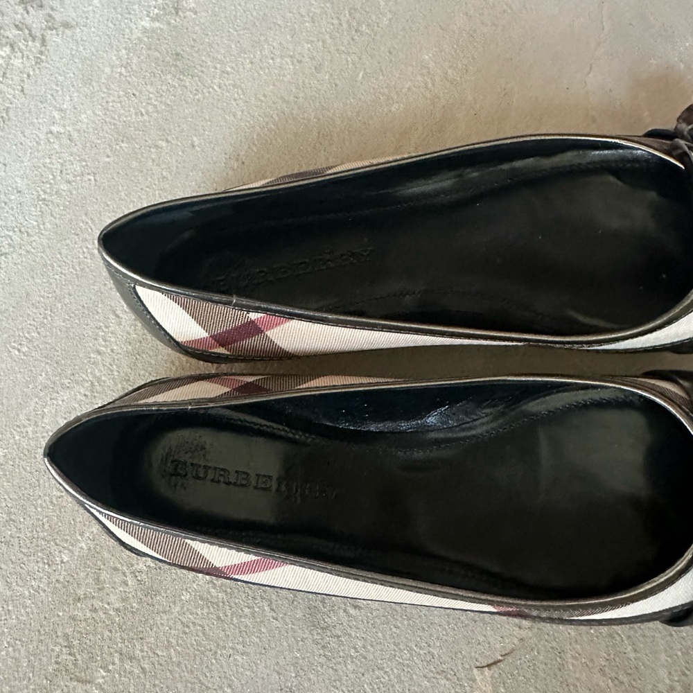 Burberry Plaid and Metallic Flats - Picture 7 of 9
